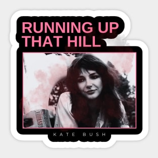 running up that hill - vintage minimalism Sticker